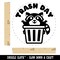 Trash Day Raccoon in Can Rubber Stamp for Stamping Crafting Planners